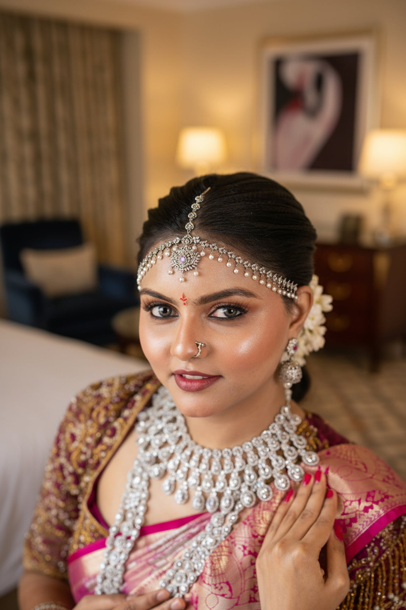 Bride portrait photographed by SM Photography, Sirsi